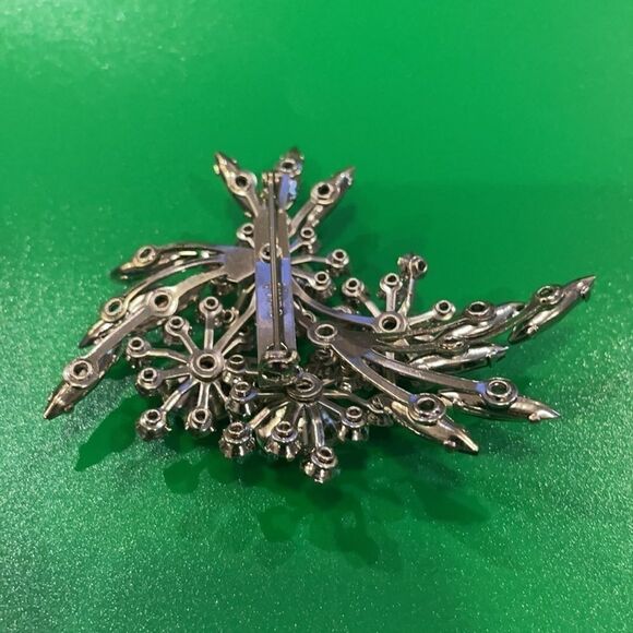 Vintage Signed Cathe Flower Rhinestone Brooch/Pin - Picture 5 of 7